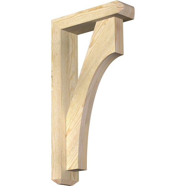 Ekena Millwork Westlake Craftsman Rough Sawn Bracket w/ Offset Brace, Douglas Fir, 4"W x 14"D x 26"H BKT0402X14X26WTL04RDF - main